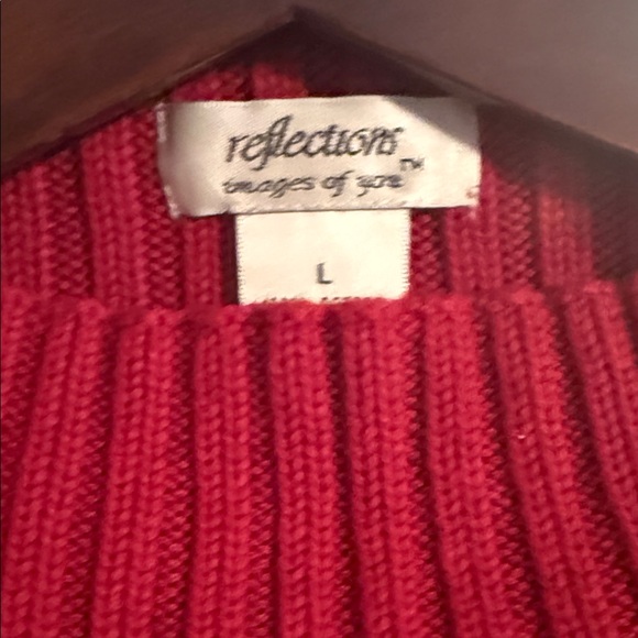 Red Large Ribbed Sweater - Picture 2 of 3
